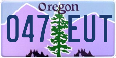 OR license plate 047EUT