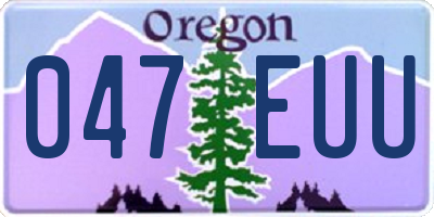 OR license plate 047EUU