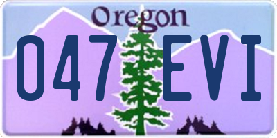 OR license plate 047EVI