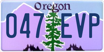 OR license plate 047EVP