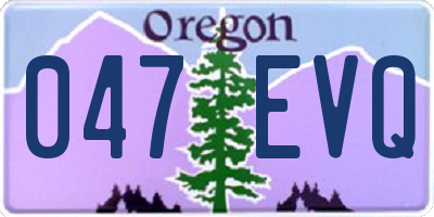 OR license plate 047EVQ