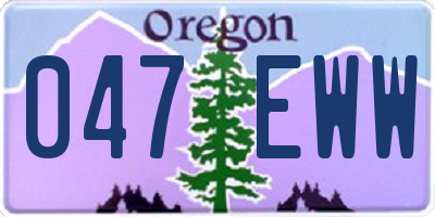 OR license plate 047EWW