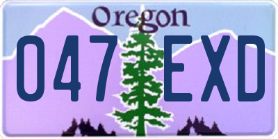 OR license plate 047EXD