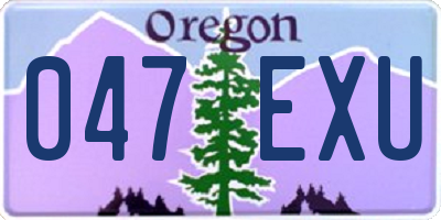 OR license plate 047EXU