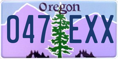 OR license plate 047EXX