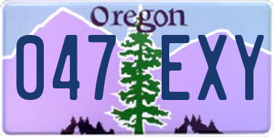 OR license plate 047EXY