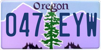 OR license plate 047EYW