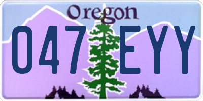 OR license plate 047EYY
