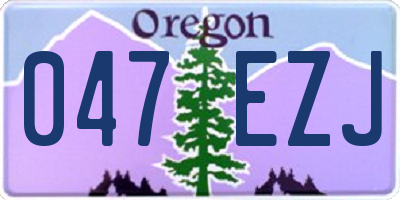 OR license plate 047EZJ