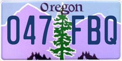 OR license plate 047FBQ