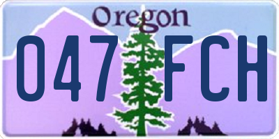 OR license plate 047FCH