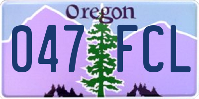OR license plate 047FCL