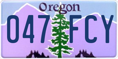 OR license plate 047FCY
