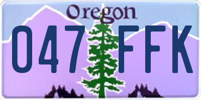 OR license plate 047FFK