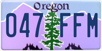 OR license plate 047FFM