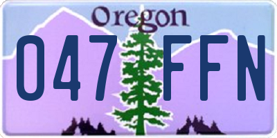 OR license plate 047FFN