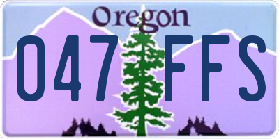 OR license plate 047FFS