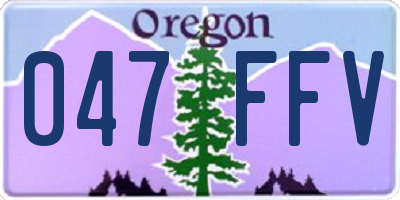 OR license plate 047FFV