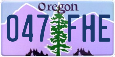 OR license plate 047FHE