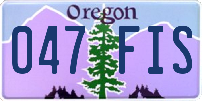 OR license plate 047FIS