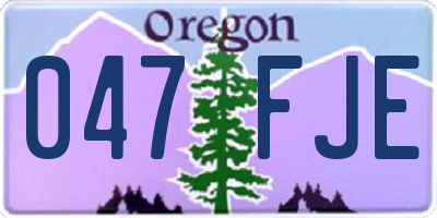 OR license plate 047FJE