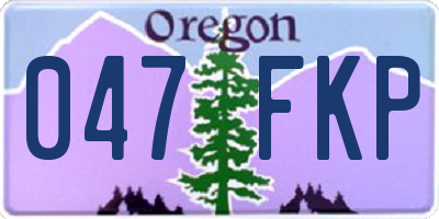 OR license plate 047FKP