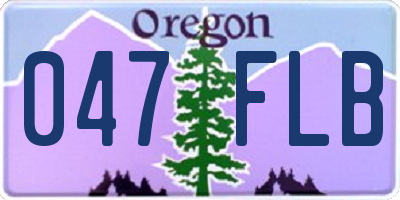 OR license plate 047FLB