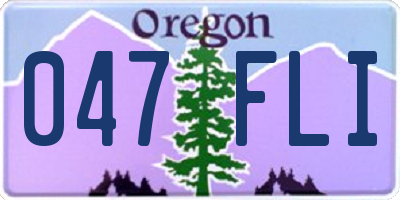 OR license plate 047FLI