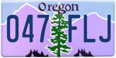 OR license plate 047FLJ