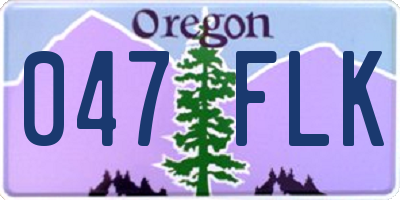 OR license plate 047FLK