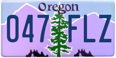 OR license plate 047FLZ