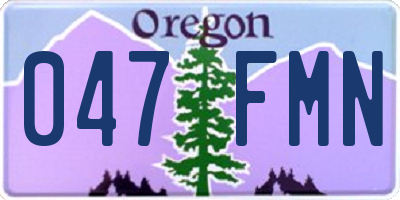 OR license plate 047FMN