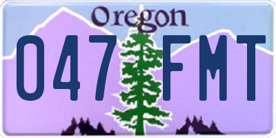 OR license plate 047FMT