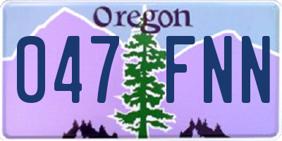 OR license plate 047FNN