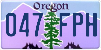 OR license plate 047FPH