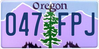 OR license plate 047FPJ