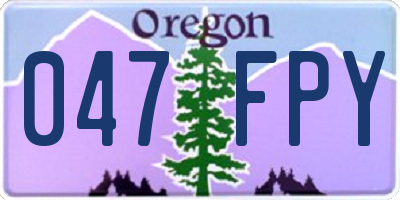 OR license plate 047FPY