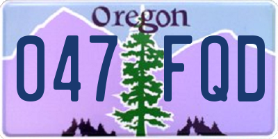 OR license plate 047FQD