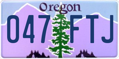 OR license plate 047FTJ