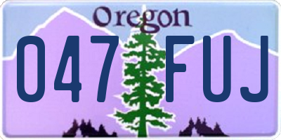 OR license plate 047FUJ
