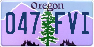 OR license plate 047FVI
