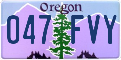 OR license plate 047FVY
