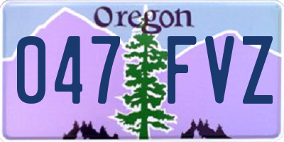 OR license plate 047FVZ