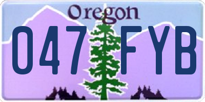 OR license plate 047FYB