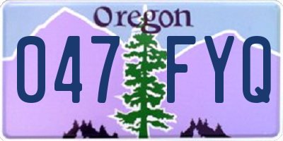 OR license plate 047FYQ