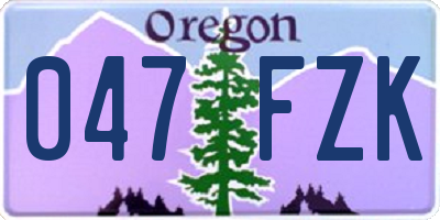 OR license plate 047FZK