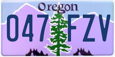 OR license plate 047FZV