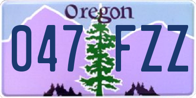 OR license plate 047FZZ