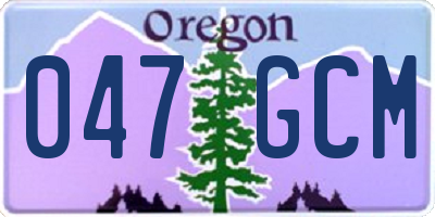 OR license plate 047GCM