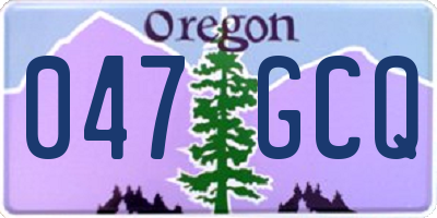 OR license plate 047GCQ